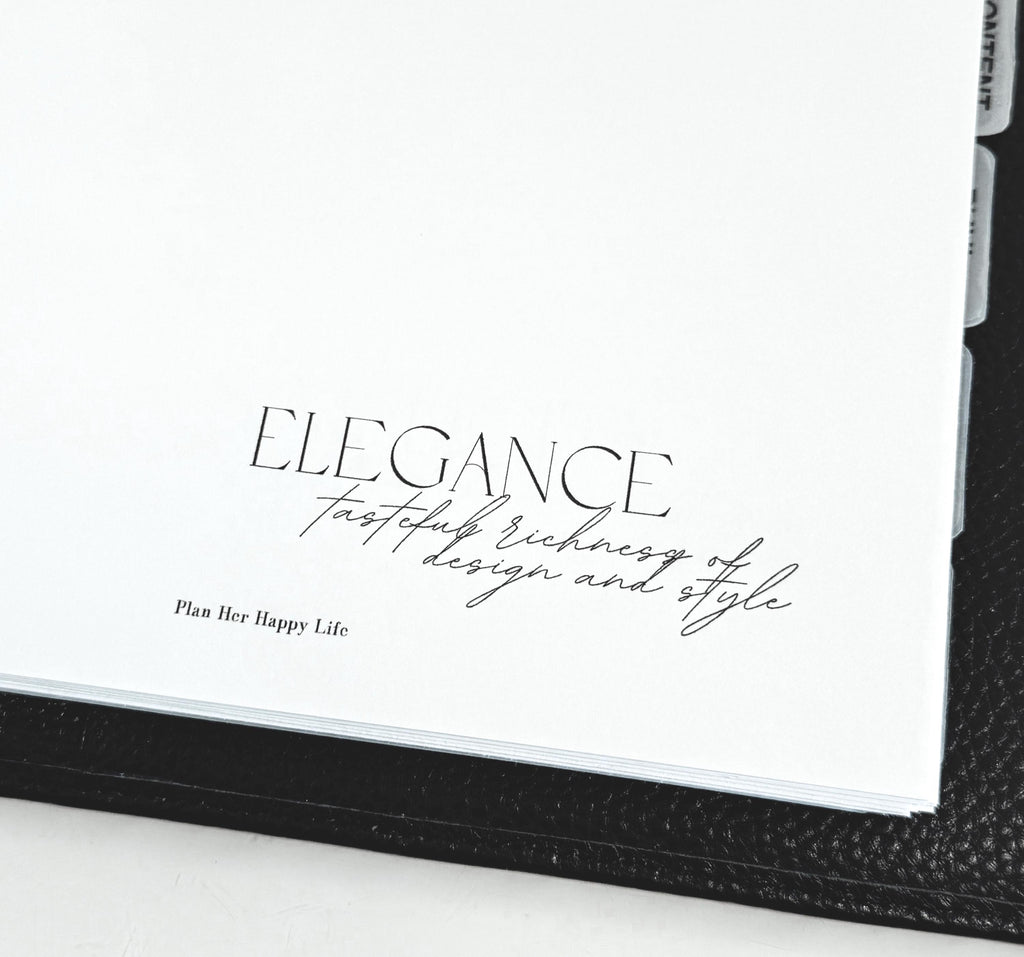 Luxury, Elegance, Simplicity Planner Dashboards