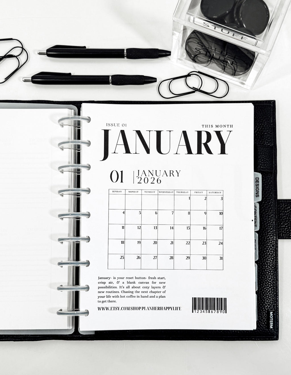 2026 Monthly Planner Inserts