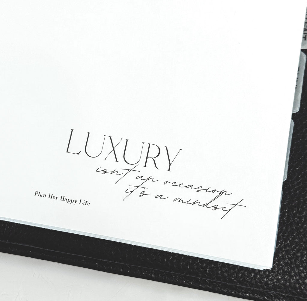 Luxury, Elegance, Simplicity Planner Dashboards